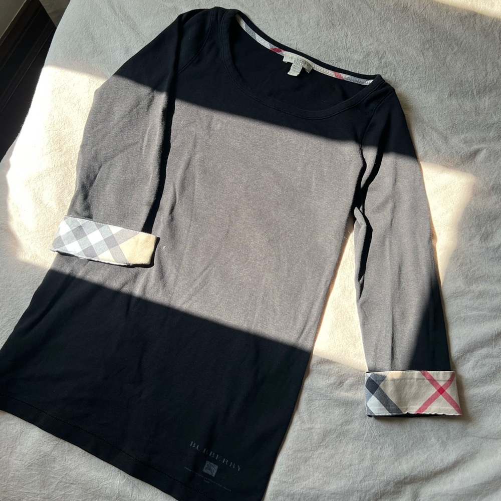 Burberry 3/4 sleeve shirt